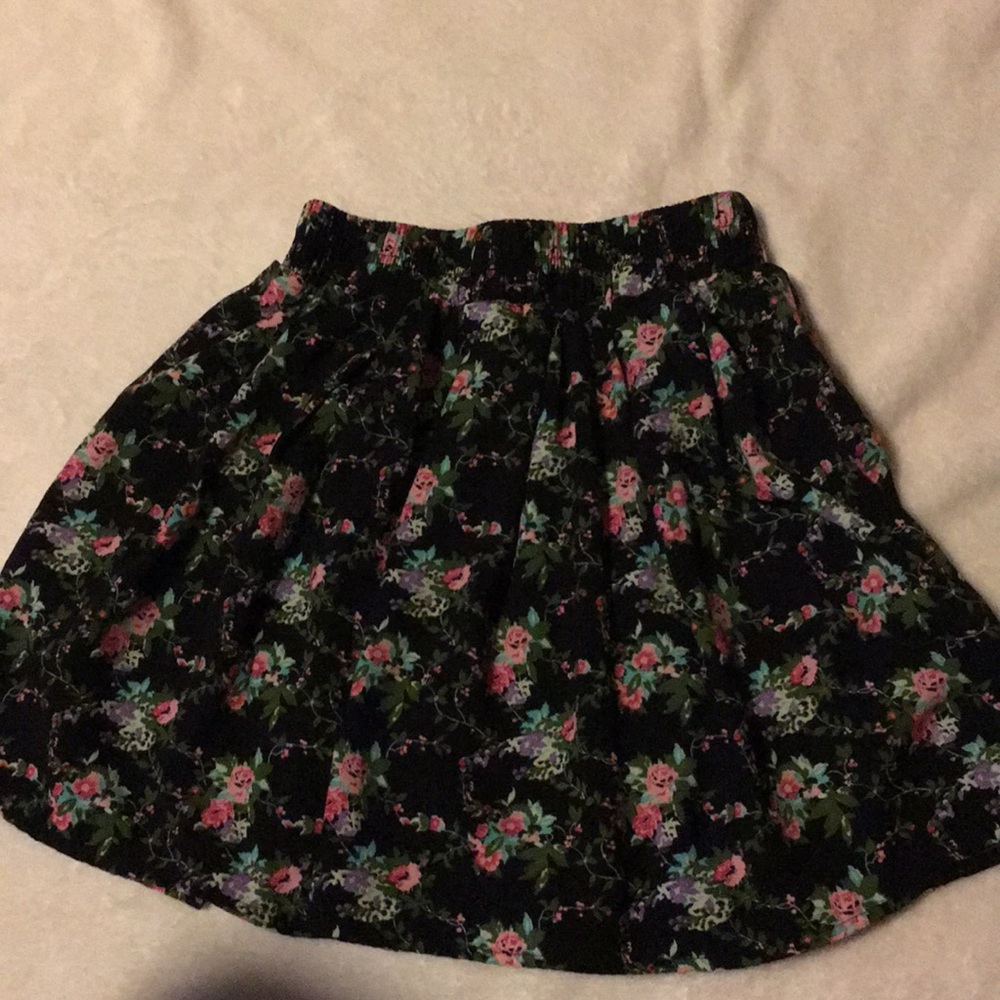 Black Flower Skirt